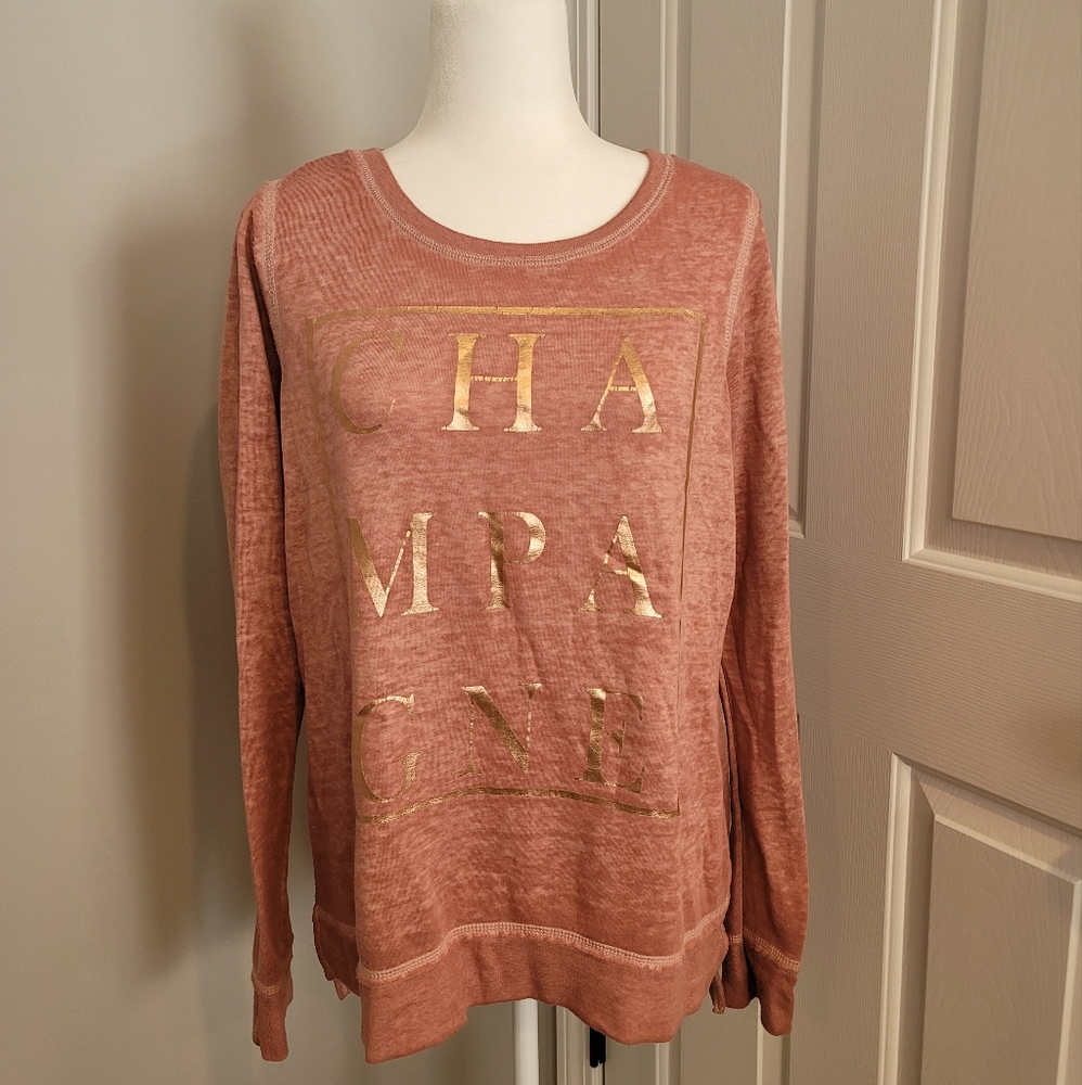 CHAMPAGNE 🍾  Distressed Sweatshirt